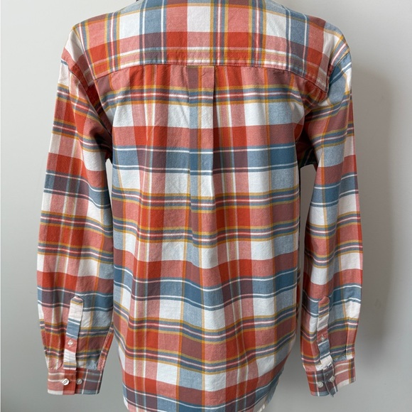 Cruel Girl Women's L Plaid Button-Down Shirt in Orange, Blue, and White - Picture 7 of 14
